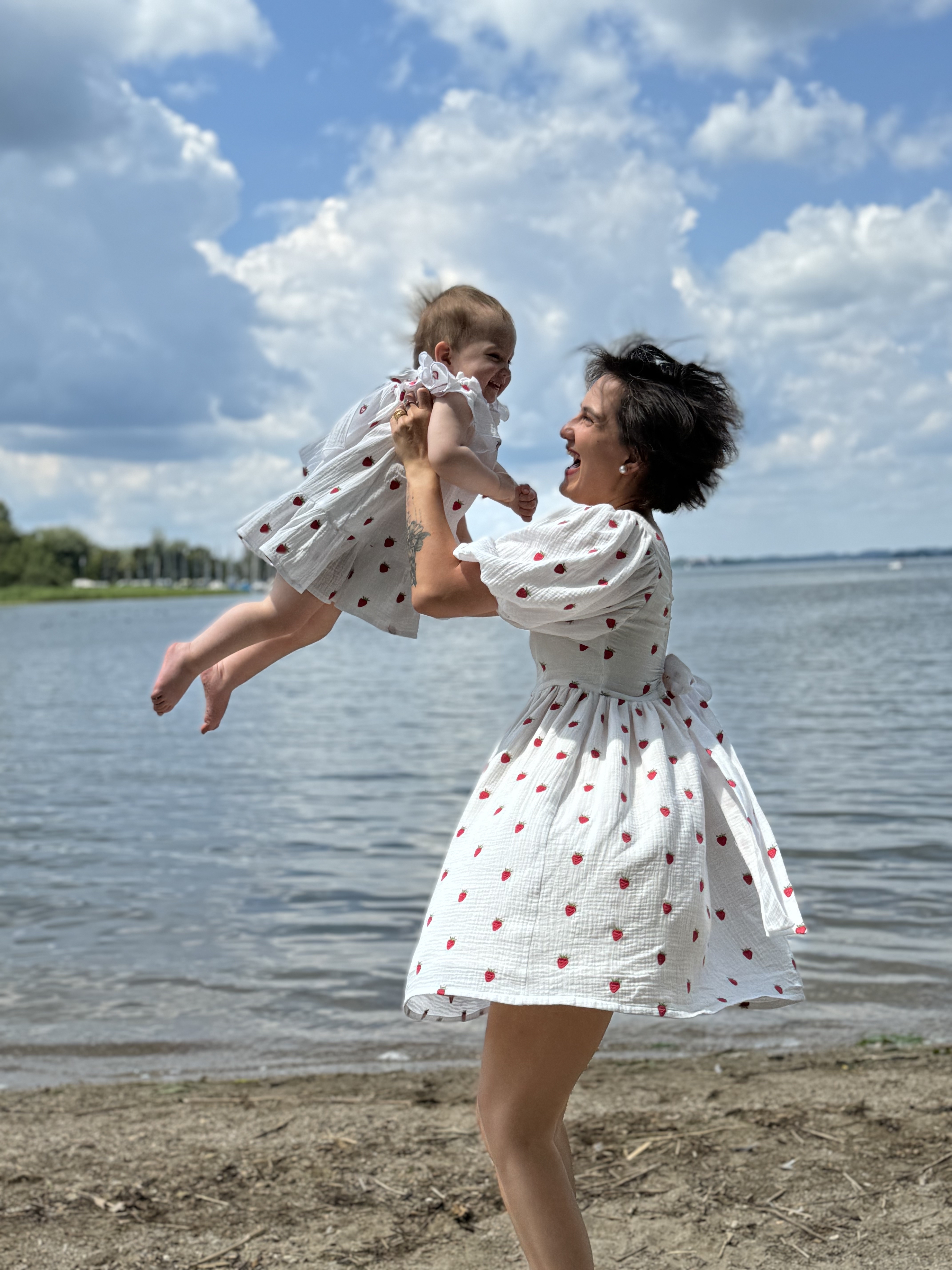 Strawberry Puff Sleeve Dress